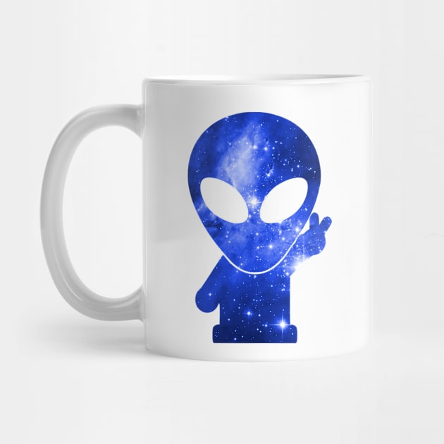 Cosmic Alien Blue by SpaceAlienTees